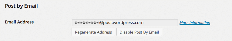 JetPack Post By Email: Custom Email Address