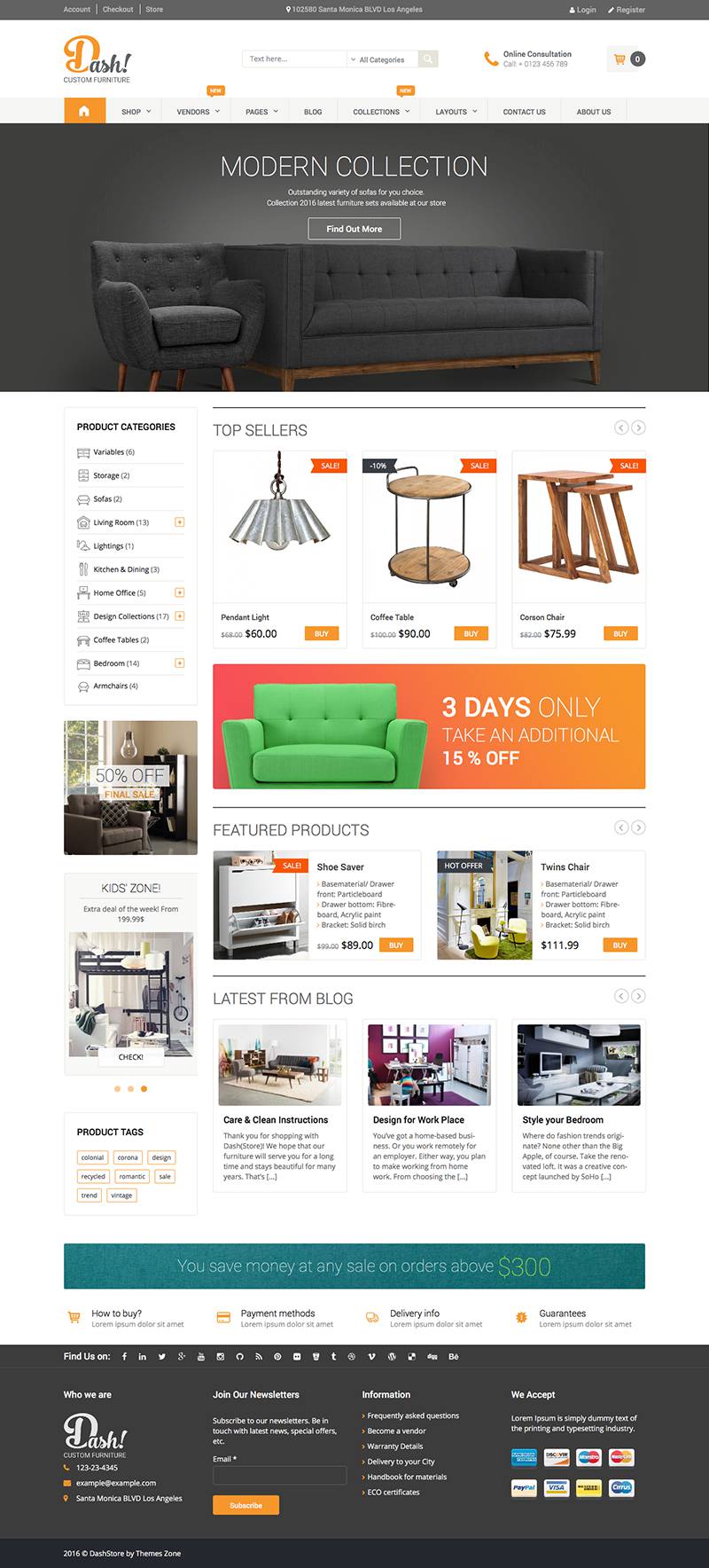 Dash Handmade Furniture Marketplace WordPress Theme WPExplorer