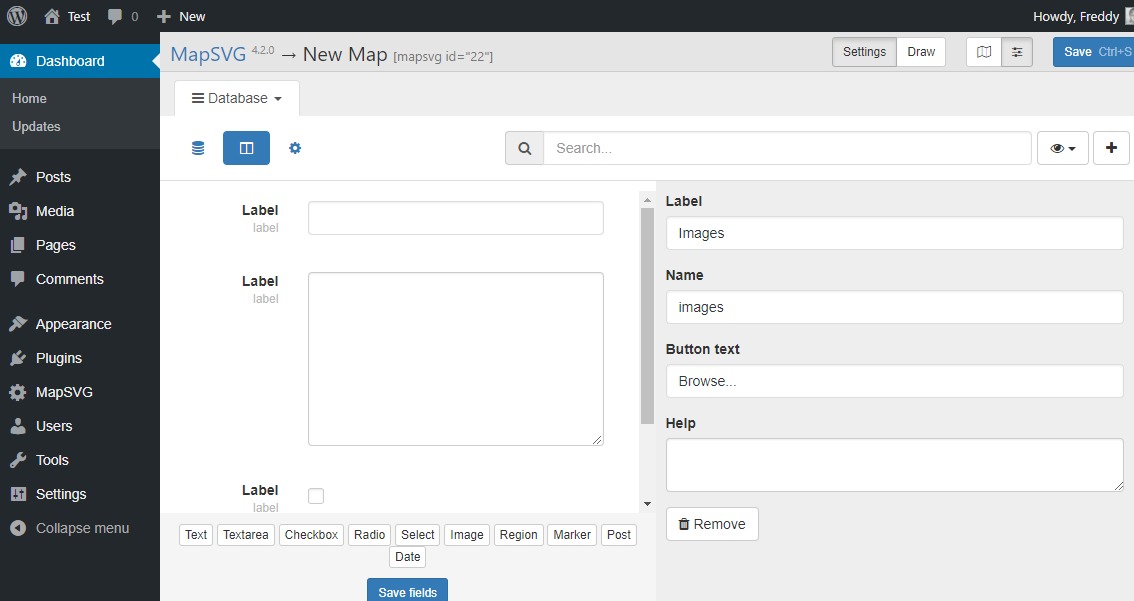 MapSVG Database Objects