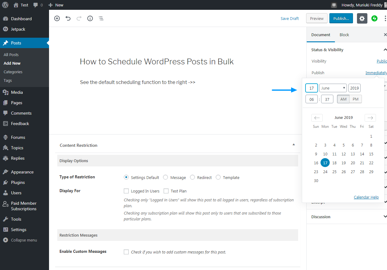 How to Schedule WordPress Posts in Bulk