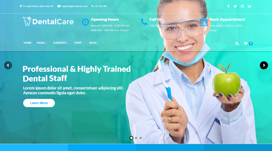 Dental Care Dental WordPress Theme