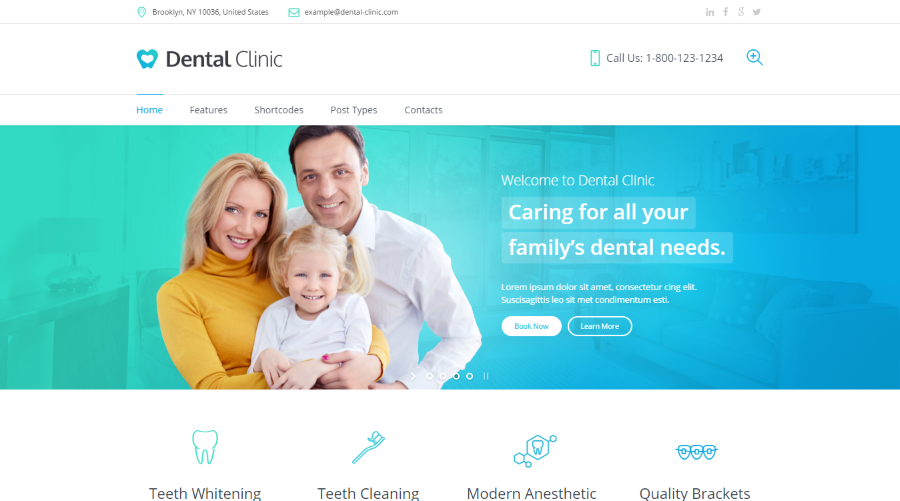 Dental Clinic Dental WordPress Theme