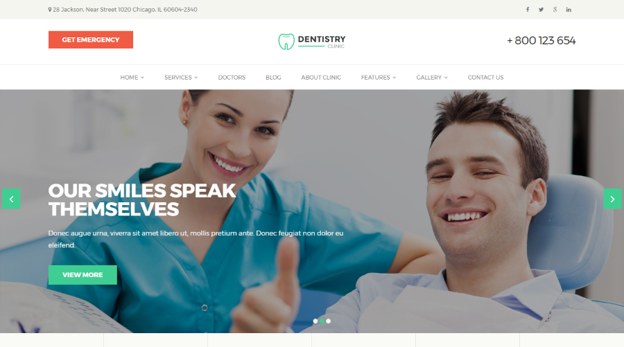 Dentistry Dental WordPress Theme