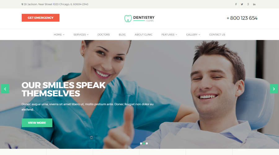 dental wordpress theme