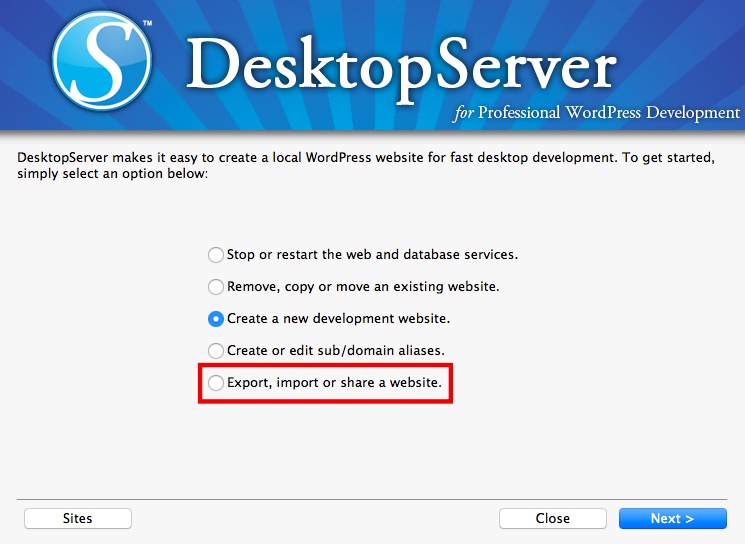 DesktopServer Backups