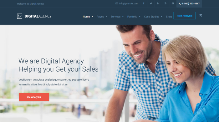 Agencia digital - Tema de marketing para WordPress