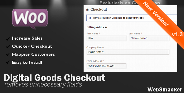 WooCommerce Checkout for Digital Goods