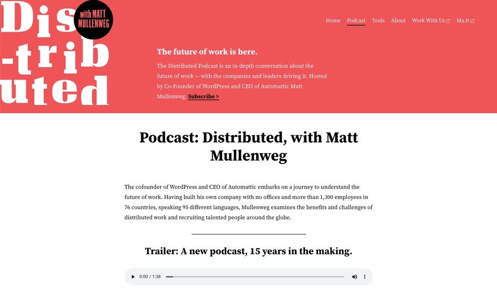 Distributed, with Matt Mullenweg