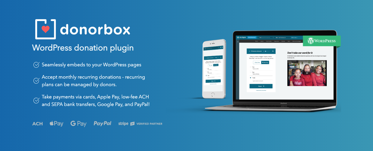Donorbox WordPress donation plugin