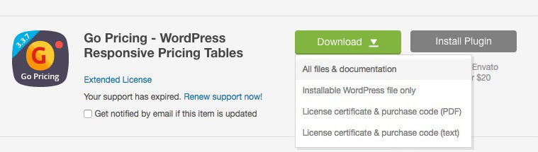 Go Pricing: Download Installable File