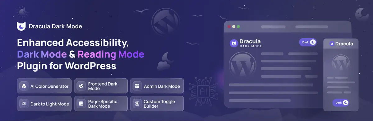 Dracula Dark WordPress plugin