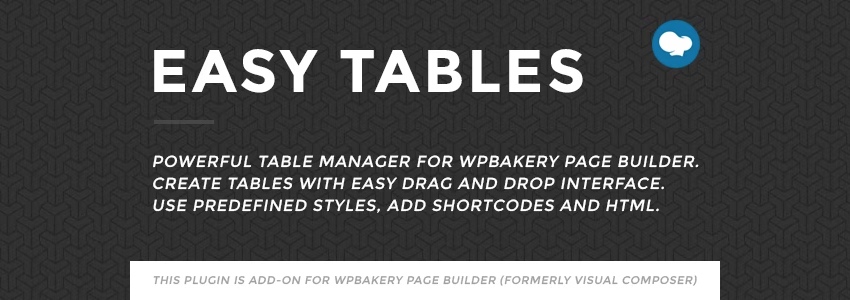 Easy Tables for WPBakery