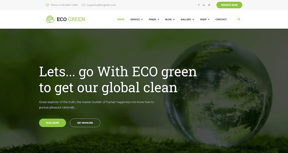 Eco Green - WordPress Theme