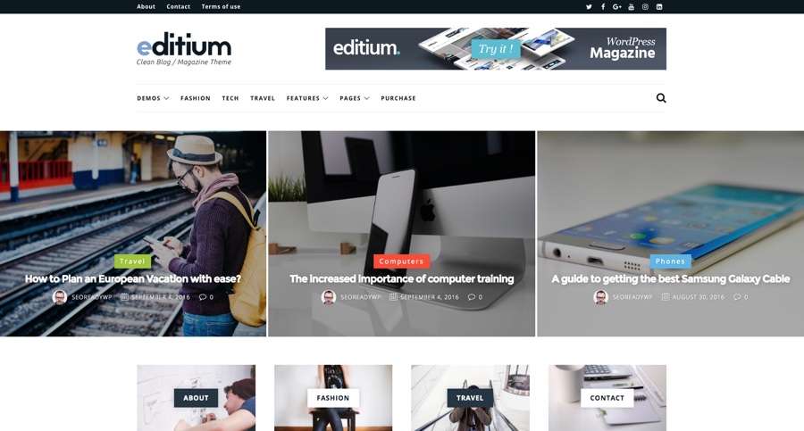 Editium Clean WordPress Blog Magazine Theme