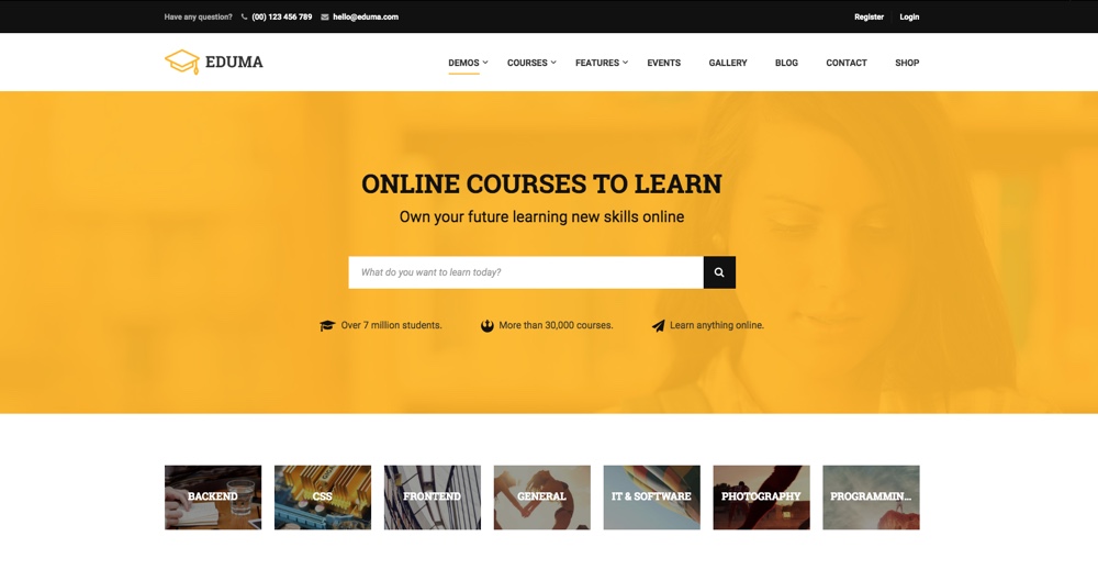 EDUMA Education WordPress Theme