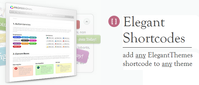 Elegant Themes Elegant Shortcodes Plugin for WordPress