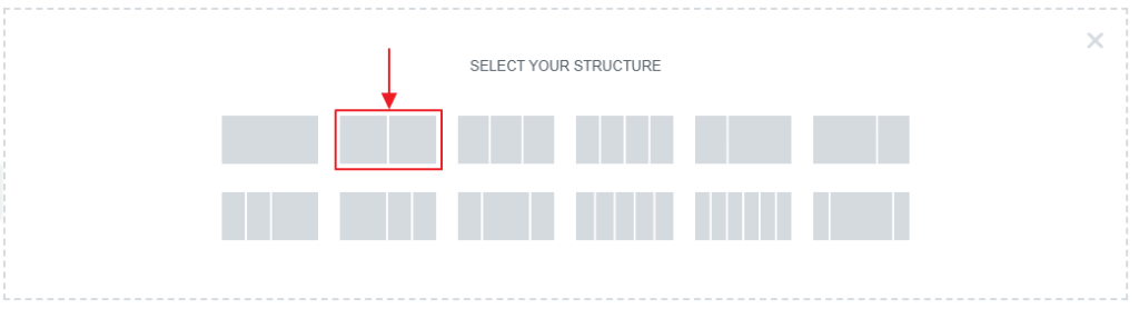 Select the menu structure