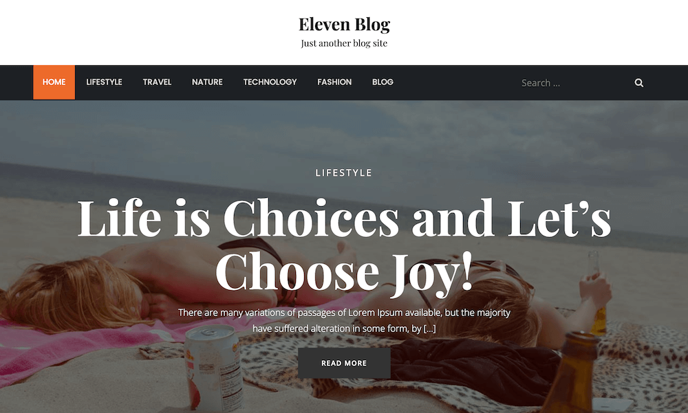 Eleven Blog Free Theme