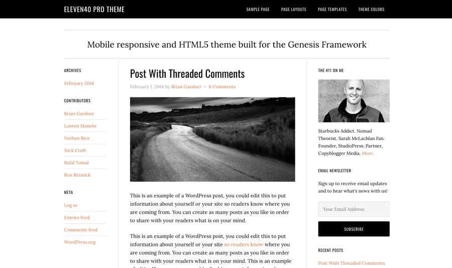 eleven40 Responsive Genesis Child WordPress Theme