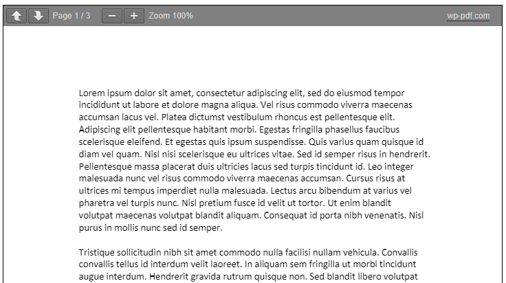Exemple d'une intégration de PDF sur WordPress
