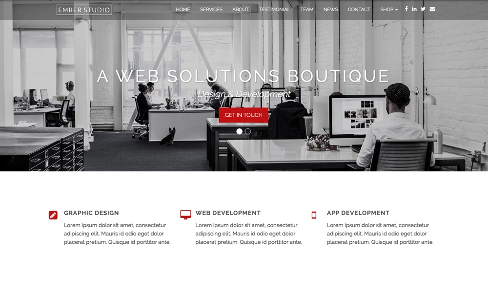 Ember Business Theme