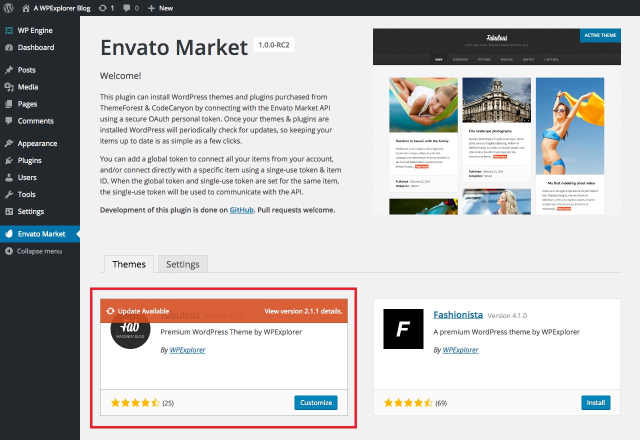 How To Automatically Update WordPress Themes With The Envato Market 