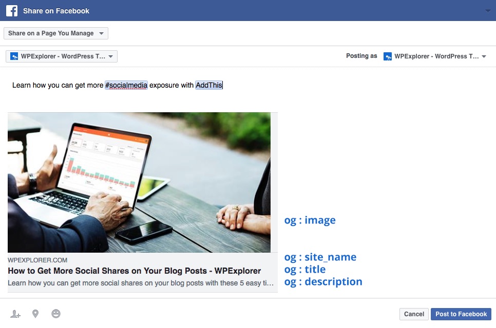 Facebook Open Graph Example