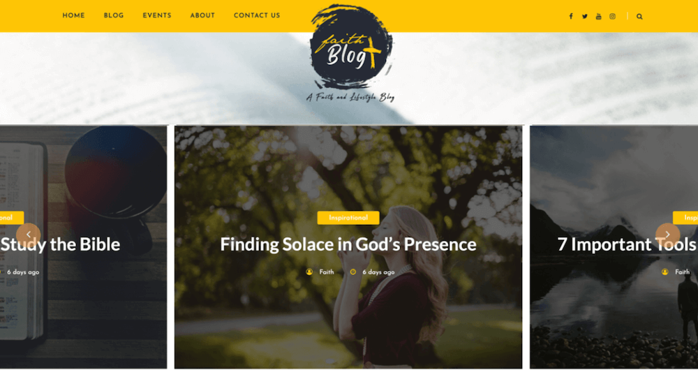 Faith Blog Free WordPress Theme