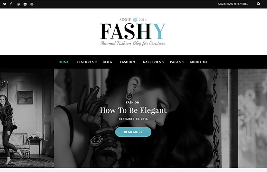 Tema de WordPress para blogs de moda Fashy