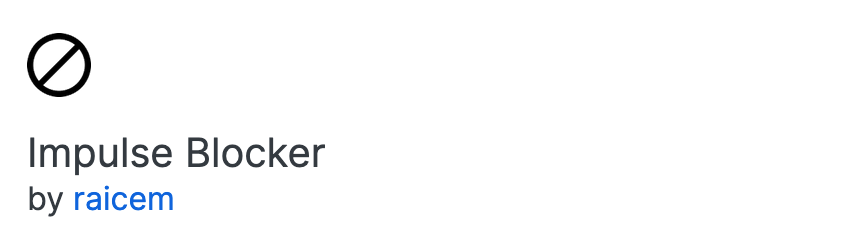 Firefox Addon - Impulse Blocker