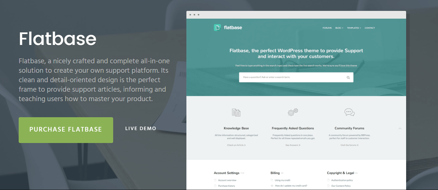 The WordPress Flatbase theme