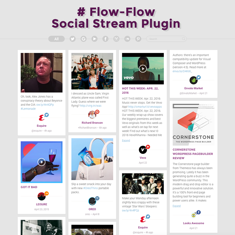 FlowFlow Social Stream WordPress Plugin WPExplorer