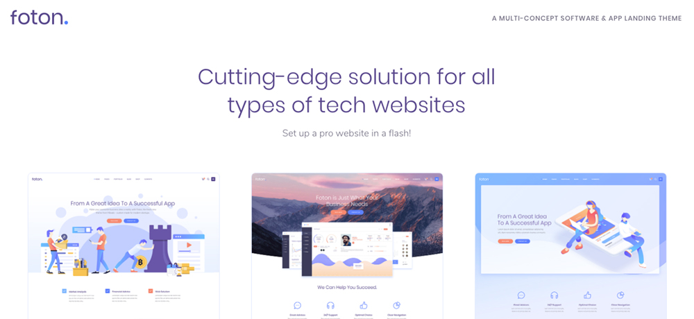 Foton Software and App Landing WordPress Theme