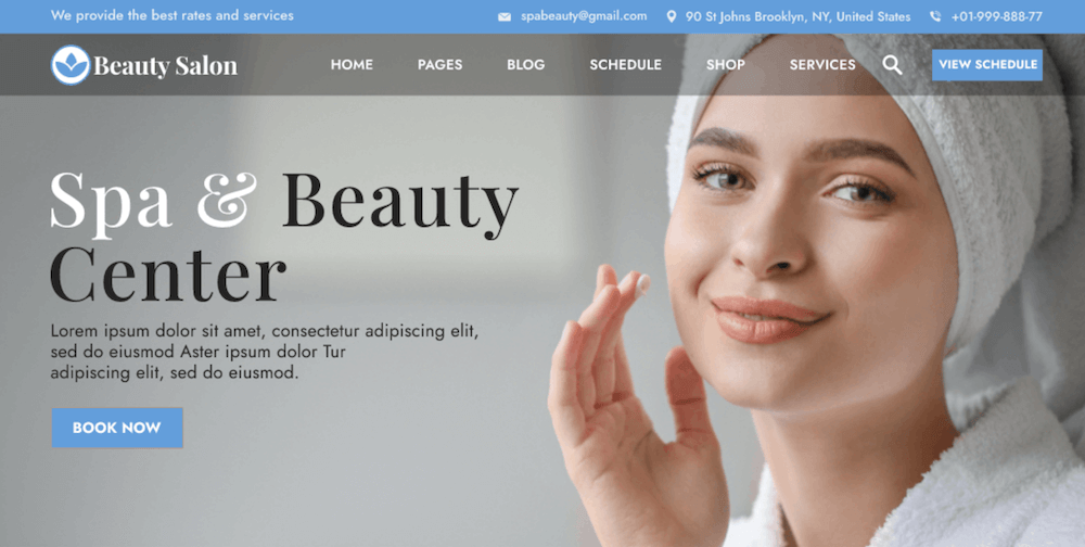 Beauty Salon Spa Free Theme