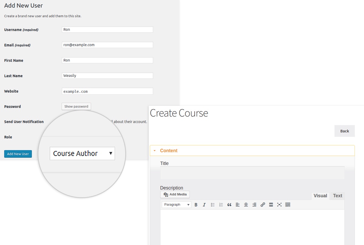 Frontend Course Creation Plugin