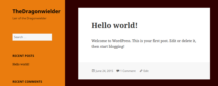 A website's front end