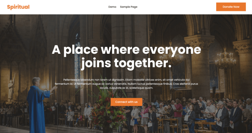 FSE Spiritual Free Church WordPress Theme