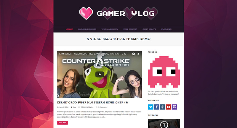 Gamer Vlog by Total WordPress
