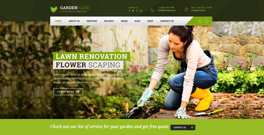 Garden Care WordPress Theme