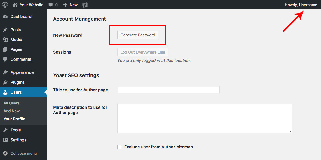 Generate New WordPress Password