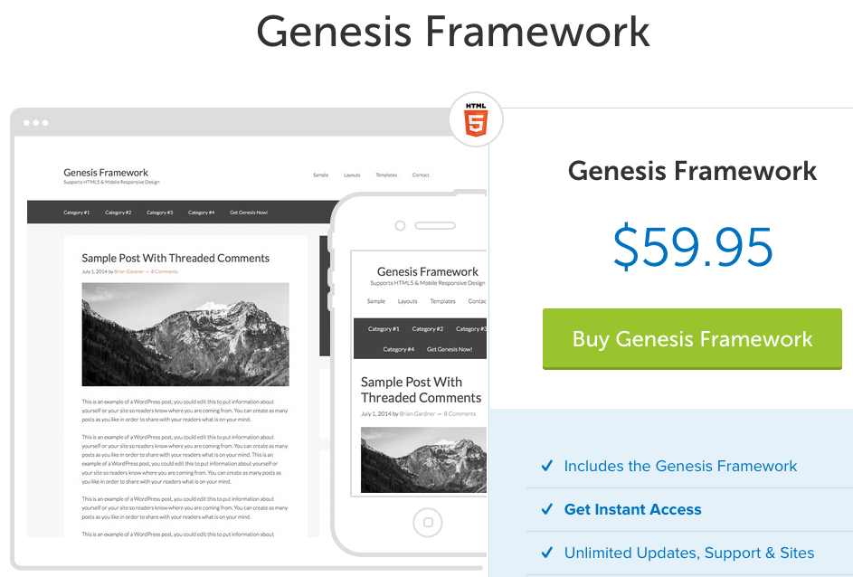 The Genesis framework from StudioPress.