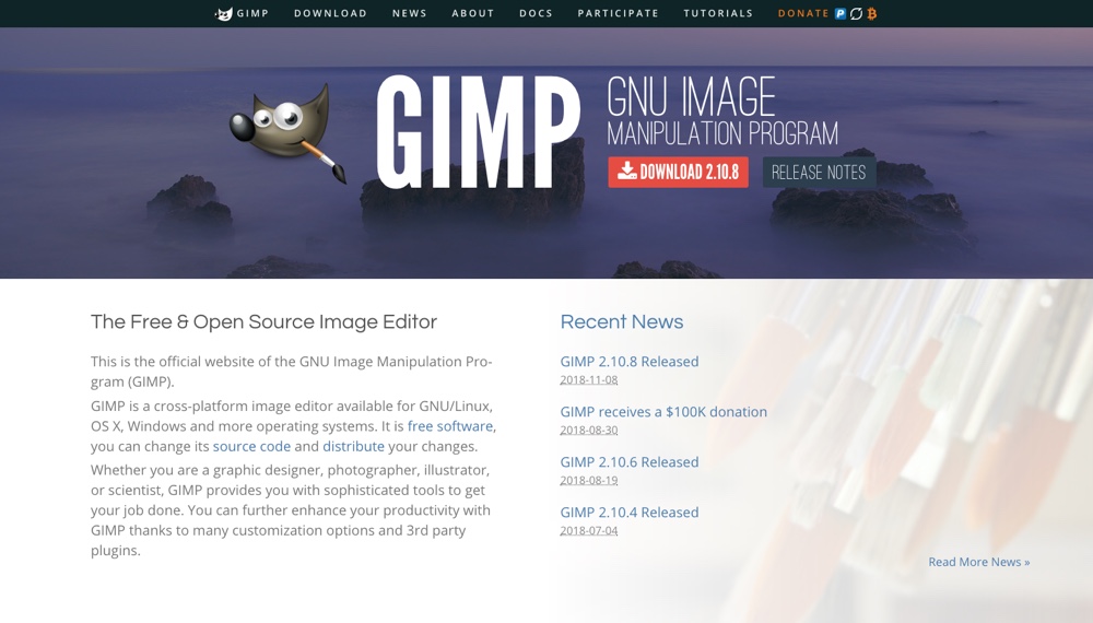 GIMP Free & Open Source Image Editor
