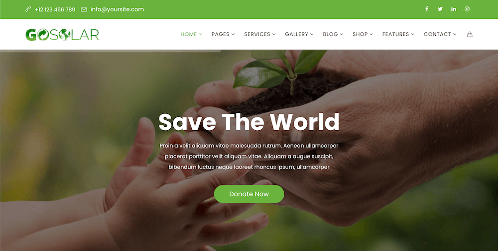 GoSolar - Eco Environmental & Nature WordPress Theme