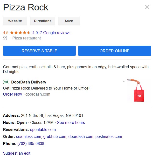 Google business listing