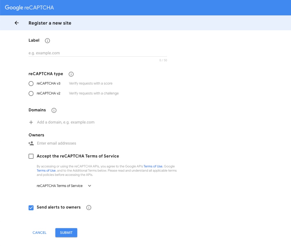 Google ReCAPTCHA form