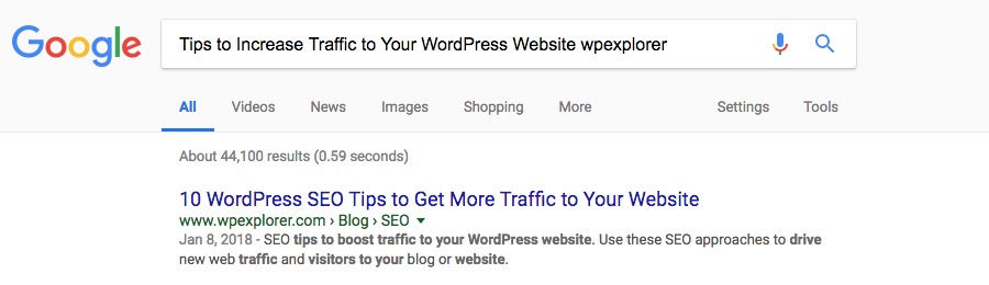 Optimize Your Posts in The SERPs to Increase Traffic