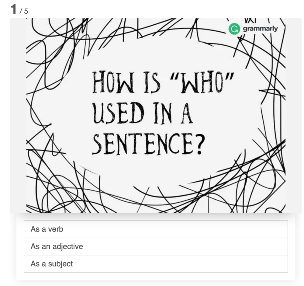 Grammarly Questions
