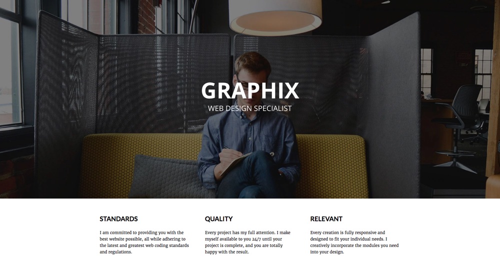 Graphix Online Resume Total WordPress Theme Design