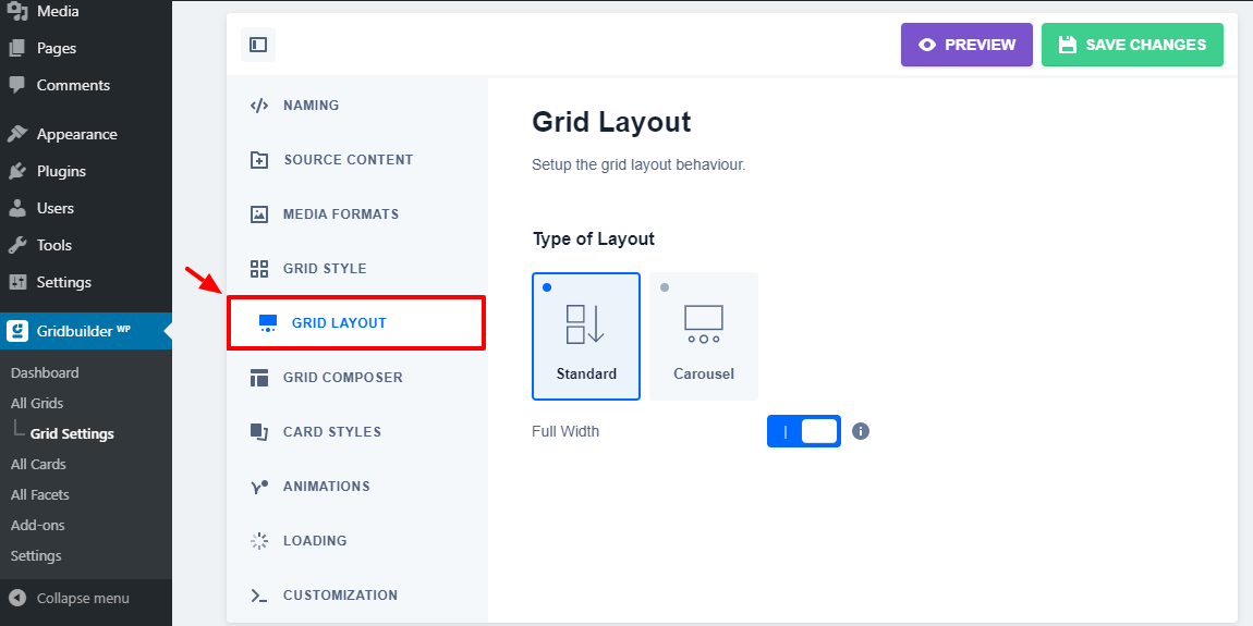 wp grid builder grid layout