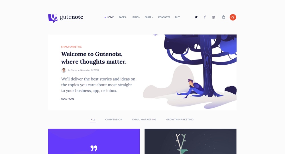 Gutenote - Best Gutenberg WordPress Themes